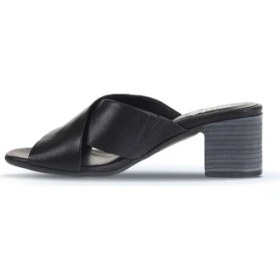 Resim Bueno Shoes Siyah Deri Kadın Topuklu Terlik 01WA2809 01WA2809 