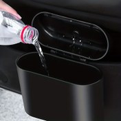 Resim Araba Çöp Kutusu için Uygun - Dayanıklı PVC Kompakt Tasarım ile Güvenlik Kapak, Araçlar için Alan Tasarrufu Sağlayan Organizatör, Araba Aksesuarları | Modern Otomobil Çöp Kutusu | Dayanıklı PVC Malzeme 