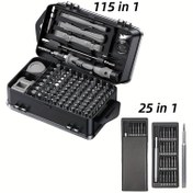 Resim Torx T5, T6, Y00 ile 115/25 adet Küçük Hassas Tornavida Seti, Macbook, Bilgisayar, Dizüstü Bilgisayar, iPhone, PS4 PS5, Xbox, Anahtarlık, Gözlük, Saat, Halka Kapı Zili, Elektronik vb. için Mini Tamir Aracı Kiti 