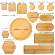 Resim Küçük Squarex 1-14 Stil Yuvarlak Kare Çiçek Saksıları Ekici Bambu Tepsi Ahşap Tutucu Ev Dekor Bahçe Kaynağı Anti-solmaya Basit Zarif Tasarım 