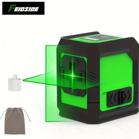 Resim Elmpaly Feıdsıde 2 Çizgi Lazer Seviye Otomatik Hizalama Çantası Yeşil Işın Tmhh001 İnşaat 