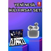 Resim 3.nesil Tws Bluetooth Kulaklık Bluetooth Bağlantılı Akıllı Saat Amoled Ekran Plastik Hasır Kordon 