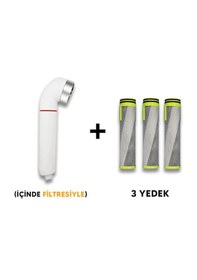 Resim Pure Swan Duş Başlığı Ve 3 Yedek Filtre Beyaz 