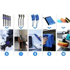 Resim Novahub 26 Parça Araç Temizlik Seti - Fırça, Sünger, Temizlik Bezi, Tekerlek Fırçası 