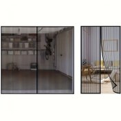 Resim 1 Paket Manyetik Cam Lif Örgüsü Sinek Geçirmez Ekran Kapı Perdesi - Otomatik Kapanma, Yazlık Ağ Uçuşan Böcek Koruma için Pencereler ve Kapılar, Evcil Hayvan Dostu Tasarım, Kolay Kurulum, Matkap Gerektirmez, Mutfak, Oturma Odası, Yatak Odası, Garaj için Uygun 
