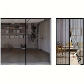 Resim 1 Paket Manyetik Cam Lif Örgüsü Sinek Geçirmez Ekran Kapı Perdesi - Otomatik Kapanma, Yazlık Ağ Uçuşan Böcek Koruma için Pencereler ve Kapılar, Evcil Hayvan Dostu Tasarım, Kolay Kurulum, Matkap Gerektirmez, Mutfak, Oturma Odası, Yatak Odası, Garaj için Uygun 