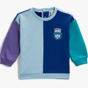 Resim Erkek Bebek Bisiklet Yaka Sweatshirt Pamuklu 