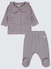 Resim Civil Baby Kız Bebek Pijama Takımı 1-9 Ay Lila 