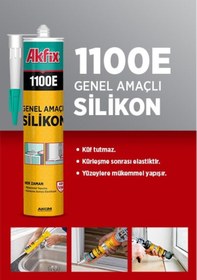 Resim Akfix 1100E Genel Amaçlı Silikon 280Gr Şeffaf Şeffaf 