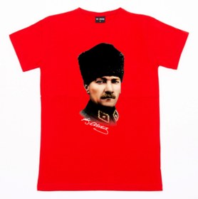 Resim mAddog Atatürk / Bayrak / Arkası Imzalı / 100.yıl Özel / Büyük Beden Tshirt / Unisex / Relax Fit 