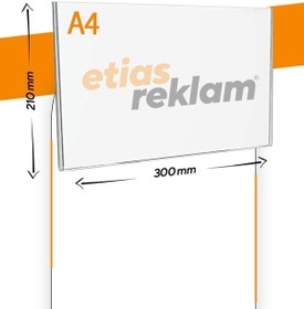 Resim Genel Markalar A4 U Tipi Yatay Masa Üstü 2.8 Mm Şeffaf Pleksi Föylük / Broşürlük 