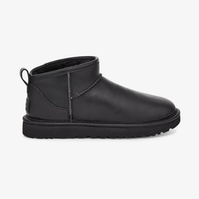 Resim UGG Classic Ultra Mini Deri Kadın Siyah Bot 