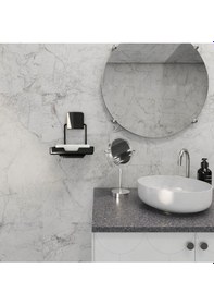 Resim Decorev Şık Dekoratif Kullanışlı Krom Sabunluk Plastik Hazneli 