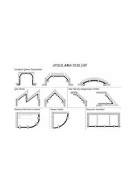 Resim Esnek Oryantal Bükülen Perde Rayı Korniş(Tavan Montaj Vida&Dubel) 