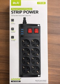 Resim ozbience 8'li Akıllı Çoklu Priz USB ve PD, Termal Koruma ile Güç Dağıtımı 