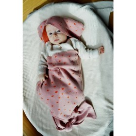 Resim Baboo Puantiye Desenli Pembe Kundak Bebek Battaniye 