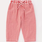 Resim Çocuklar ve Gençler için Kırmızı ve Beyaz Gingham Joggers Cep ve Kurdele Detaylı - Erkek ve Kız Çocukları için Rahat Pamuk Uzun Pantolon, Tüm Mevsim Günlük Giyim, Çocuk Giyim, Dış Mekanlar İçin 