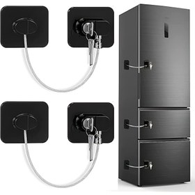 Resim 1/2 Adet/1 Set Güvenlik Kilidi, Gelişmiş Koruyucu Ekipman Kilidi, Çok Fonksiyonlu Dolap Kapı Kilidi, Pencere Kilidi, Buzdolabı Kilidi, Şarj Edilemeyen Güç Modu 