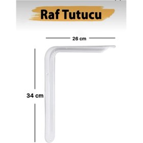 Resim Beşel 12X14 Raf Altı Raf Tutucu Beyaz 26 x 34 cm (2 Adet) 