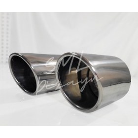 Resim 100 mm Kesik Egzoz Ucu 2 Adet 100lük Egzos-Egsoz-Eksoz-Ekzoz Ucu 