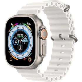 Resim Ekılıf - Apple Uyumlu Watch 42mm - Kordon Silikon Kordon Krd-75 - Turuncu 