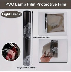 Resim Dashanshop Su Geçirmez Pvc Far Filmi 11.81x78.74inch Çizilmeye Dayanıklı Kendinden Yapışkanlı 