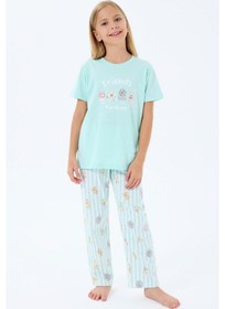 Resim Rolypoly Kız Çocuk Yeşil Pijama Takım Yeşil 