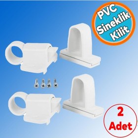 Resim Pencere Kapı Sineklik Kapama Çarpma Kilit Plastik Pratik Tutucu Pimapen Pvc Aparat 2 Adet 
