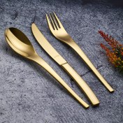 Resim Aryıldız Jazz Pvd Gold 84 Parça 12 Kişilik Çatal Kaşık Bıçak Takımı 