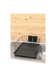 Resim Teknotel Tek Katlı Bulaşıklık Tabaklık Oluklu Tepsi Mat Siyah Kb0 Mat Siyah 