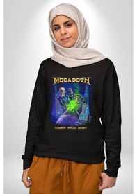 Resim Megadeth Heavy Metal Kadın Erkek Siyah Sweatshirt Siyah 