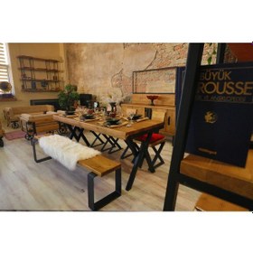 Resim Ntconcept Ntconcept Masif Ağaç Yemek Masası Takımı (437867176) 