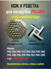 Resim Polaris Pmg-2005, Pmg-2019 Vb. Modellere Ait Et Kıyma Makinesi Bıçağı Ve Izgara. 448094357 