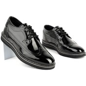 Resim Freemax Oxford Erkek Ayakkabı Oxford Erkek Ayakkabı Freemax.1118 Rugan Siyah 
