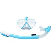 Resim Speedo Au Dual Lenses Combo With Camera Mount Blu/ Unisex Mavi Maske Ve Şnorkel Set 