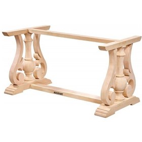 Resim Masifart Alga Çiftli İnci Ayak Cilasız Ham Ahşap 