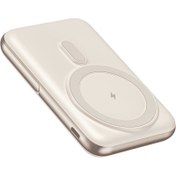 Resim Nettech NT-PW33 15W + 20W PD 10000 MAh Magsafe Powerbank (Krem) 