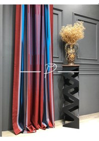 Resim Fon perde Keten Kumaş Peştemal Keşan Desen Trabzon Motifli Perde Çok Renkli 