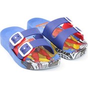 Resim Gezer Yazlık Kaydırmaz Taban İki Toka Erkek Çocuk Terlik Sax Saks Mavi 