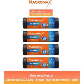 Resim Macromax Master Çöp Torbası Jumbo Boy 10'lu X 4 Adet 