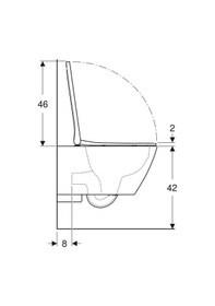 Resim Geberit Smyle Square Rimfree Asma Klozet ve Kapak Seti 