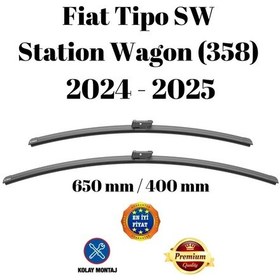 Resim Fiat Tipo Sw Station Wagon 358 2024 2025 Uyumlu Ön Cam Silecek Süpürgesi Takımı 650/400mm Silbak Sb2616c 
