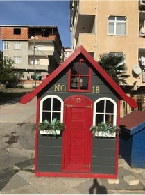 Resim Ckmarket Ahşap Çocuk Oyun Evi 