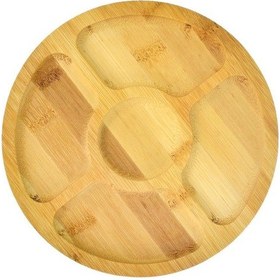 Resim 5 Bölmeli Bambu Sunum Tepsisi 20 Cm 