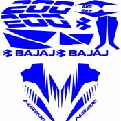 Resim Bajaj Pulsar Ns200 Uyumlu Mavi Sticker Set 