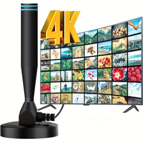 Resim 2025 Yeni Tip PRO HDTV Anteni, 6000 Mil HD Sinyal Alımı, 4K1080 Destek, İç/Dış Mekan, Evrensel Akıllı TV Uyumluluğu, 360 ° Sinyal Geliştirme, Pil Gerektirmez, Adaptör ile Kolay Kurulum, PC Malzemesi, Kentsel/Kırsal Kullanım için Uygundur 