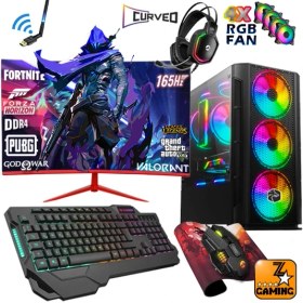 Resim Zeiron Icaris X15 Ryzen 5 3600 32GB 256GB M.2 Ssd+1tb RTX3060 12GB 23.8" 165Hz Oyuncu Masaüstü Bilgisayar 
