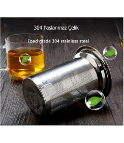 Resim seninürünün Paslanmaz Çelik Saplı Ateşe Dayanıklı Borosilikat Cam Demlik 1000 ml 