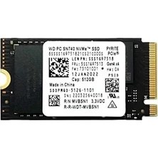 Resim Wd SN740 2242 512 GB Pcıe 4.0 Nvme M.2 5150-4850MB/S SSD (Kutusuz) 