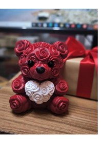 Resim Mey İthalat 10 Cm 3d Kalp Tutan Ayıcık Dekoratif Sevgililer Günü Hediyesi 